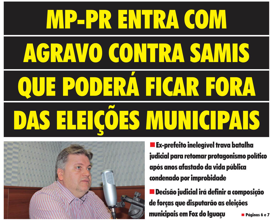MP-PR entra com agravo contra Samis que poderá ficar fora das eleições municipais - image 0